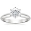 PT Moissanite Classic Six-Prong Solitaire Ring, smalltop view