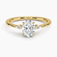 18K Yellow Gold Cometa Diamond Ring, smalltop view