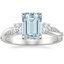18KW Aquamarine Three Stone Petite Twisted Vine Diamond Ring (2/5 ct. tw.), smalltop view