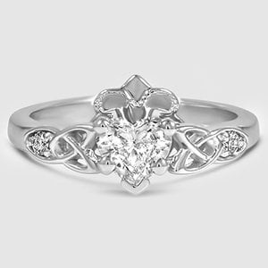 Claddagh Engagement Ring Celtic Claddagh Brilliant Earth