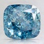 3.22 Ct. Fancy Vivid Blue Cushion Lab Created Diamond