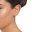 14K White Gold Soiree Sapphire Huggie Earrings, smallside view