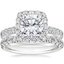 18K White Gold Luxe Sienna Halo Diamond Ring with Sienna Diamond Ring (2/5 ct. tw.)