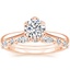 14K Rose Gold Caliana Ring with Versailles Diamond Ring (3/8 ct. tw.)