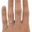 The Meda Ring, smallzoomed in top view on a hand