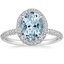 PT Aquamarine Valencia Halo Diamond Ring (1/2 ct. tw.), smalltop view