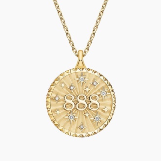 888 Balance Angel Number Medallion Necklace