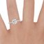 18K White Gold Valencia Diamond Ring (1/3 ct. tw.), smallzoomed in top view on a hand