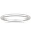 18K White Gold Petite Comfort Fit Wedding Ring, smalltop view