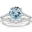 18KW Aquamarine Aria Contoured Diamond Bridal Set, smalltop view