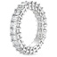18K White Gold Emerald Eternity Diamond Ring (3 ct. tw.), smallside view