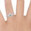18K White Gold Three Stone Petite Twisted Vine Diamond Ring (2/5 ct. tw.), smallzoomed in top view on a hand