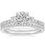18K White Gold Radiance Diamond Ring (1/3 ct. tw.) with Ballad Eternity Diamond Ring (1/3 ct. tw.)