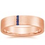 Rose Gold Horizon Sapphire Wedding Ring