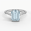 Aquamarine Aria Diamond Ring (1/10 ct. tw.) in Platinum
