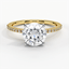 Yellow Gold Moissanite Ballad Diamond Ring (1/8 ct. tw.)