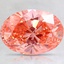 4.00 Ct. Fancy Vivid Orangy Pink Oval Lab Created Diamond