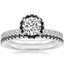 18K White Gold Waverly Diamond Ring with Black Diamond Accents with Luxe Ballad Black Diamond Ring (1/4 ct. tw.)