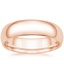 Rose Gold 6mm Comfort Fit Wedding Ring