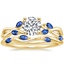 18K Yellow Gold Willow Ring With Sapphire Accents with Winding Willow Sapphire Ring