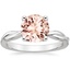 18KW Morganite Twisted Vine Solitaire Ring, smalltop view
