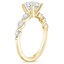 18K Yellow Gold Seine Graduated Pear Diamond Ring, smallside view