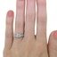 The Bronwyn Ring, smallzoomed in top view on a hand