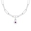 14K White Gold Amethyst Charm, smalladditional view 1
