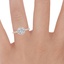 14K Rose Gold Luxe Aria Halo Diamond Ring (1/4 ct. tw.), smallzoomed in top view on a hand