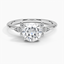 Moissanite Fiorella Diamond Ring in Platinum