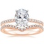 14K Rose Gold Luxe Ballad Diamond Ring (1/4 ct. tw.) with Flair Diamond Ring (1/6 ct. tw.)