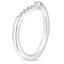18K White Gold Crescendo Contoured Diamond Ring, smallside view