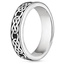 18K White Gold Black Rhodium Celtic Eternity Knot Wedding Ring, smallside view