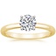 18K Yellow Gold 2mm Comfort Fit Ring, smalltop view