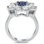 Retro-Style Sapphire and Diamond Ring, smallside view