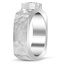 Hammered Semi-Bezel Diamond Ring, smallview