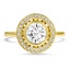 Custom Pierced Halo Diamond Ring