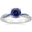 Sapphire Petite Luxe Twisted Vine Sapphire and Diamond Ring (1/8 ct. tw.) in 18K White Gold