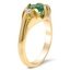 Vintage Inspired Emerald and Diamond Three Stone Ring, smallview