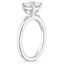 18KW Aquamarine Petite Perfect Fit Diamond Ring, smalltop view