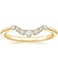 Yellow Gold Aria Contoured Diamond Ring 