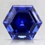 9mm Blue Hexagon Lab Grown Sapphire