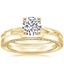 18K Yellow Gold Piedra Ring with Maeve Diamond Ring (1/4 ct. tw.)