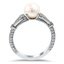 Engraved Pearl and Diamond Ring, smallside view
