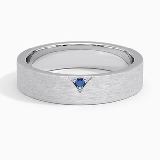 Sapphire Accented Wedding Ring