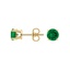 18K Yellow Gold Emerald Stud Earrings, smalladditional view 1