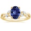 18KY Sapphire Willow Diamond Ring (1/8 ct. tw.), smalltop view