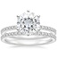 18KW Moissanite Six Prong Luxe Ballad Diamond Ring with Luxe Ballad Diamond Ring (1/4 ct. tw.), smalltop view