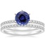 18KW Sapphire Six Prong Luxe Ballad Diamond Ring with Luxe Ballad Diamond Ring (1/4 ct. tw.), smalltop view
