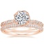 14K Rose Gold Nova Diamond Ring (1/2 ct. tw.) with Valencia Diamond Ring (1/3 ct. tw.)